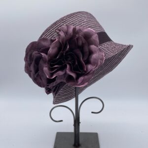 Purple Straw Bucket Hat